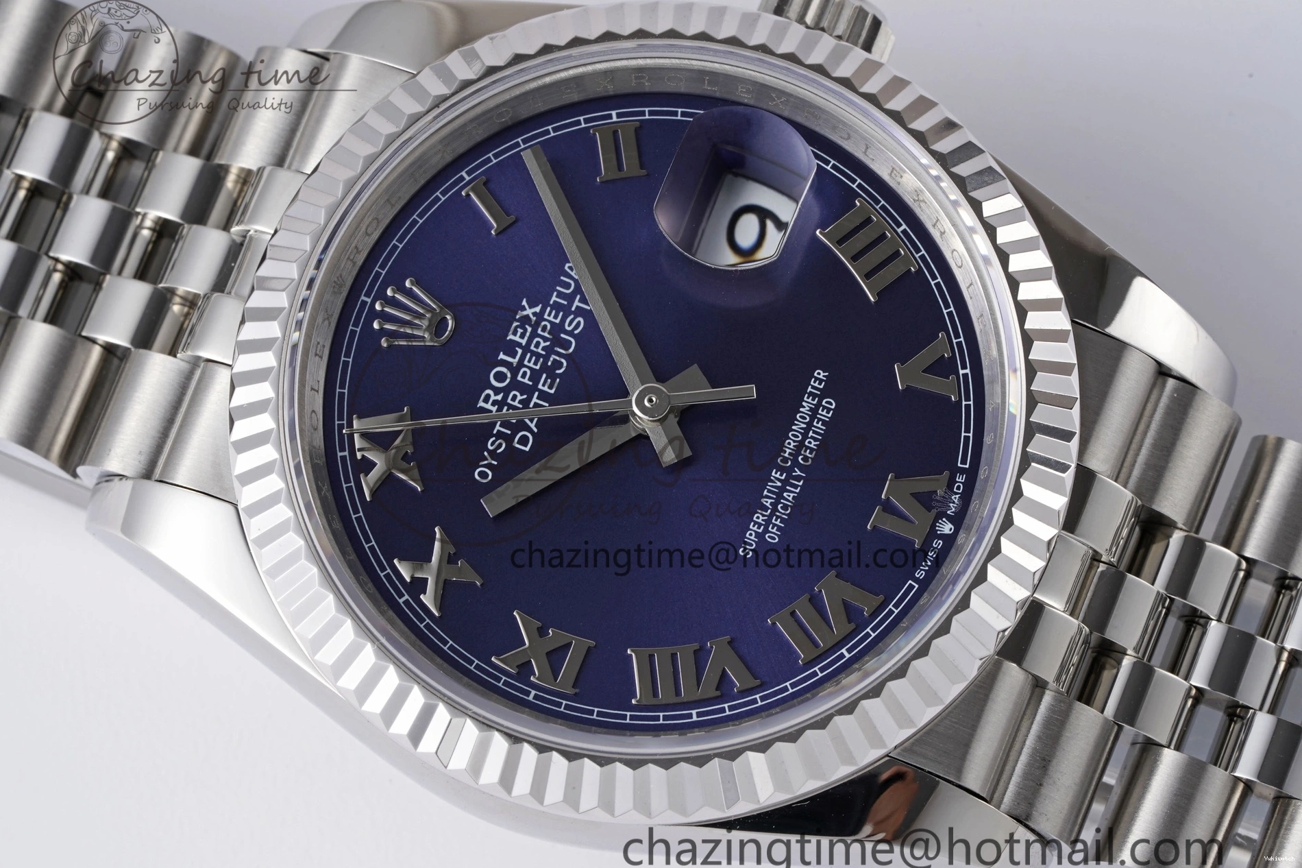 Steel Dial JDF on 904L DateJust 36 Markers V2 SS Bracelet Blue Jubilee 126234 Roman 1230